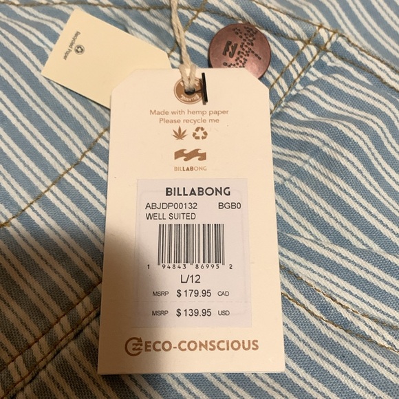 NWT Billabong x Wrangler overalls - Picture 3 of 4